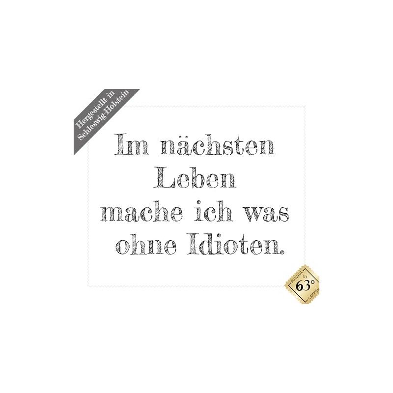 Microfibre Cleaning Cloth for Glasses with German Text "Im nächsten