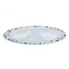 SOSPIRI VENEZIA Murano Style Oval Glass Plate with Two Heart