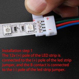 CESFONJER 2 Pack LED Strip Splitter, 1 to 5 Ports Female Connection Cable for 5050/3528 SMD LED Light Strip