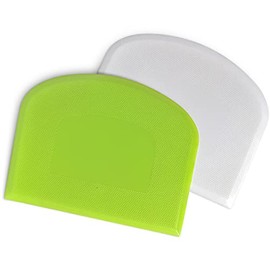 ALLTOP Espátula para tazón y rascador de banco, herramienta de plástico flexible multiusos para repostería, raspadores de alimentos para masa de pan, 