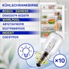 10 Stück Glühbirne E14 für Kühlschrank 15W 230V Kühlschranklampe mit