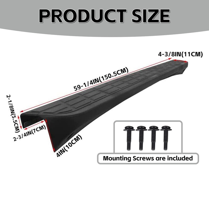 ECOTRIC Tailgate Cap Top Protector Molding Spoiler Cover Compatible with