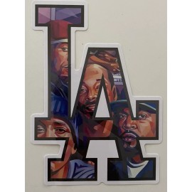 Snoop Dogg LA Sticker Large 6” Tall LA Dr. Dre NWA Snoop Deathrow Los Angeles LA Rap Hiphop