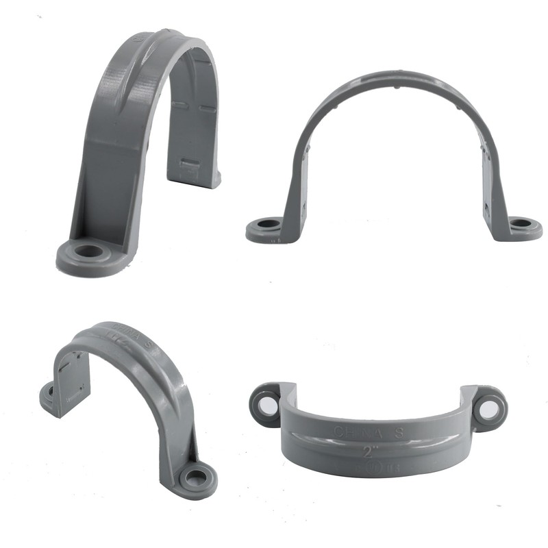 AUXBC 10PCS 2 Inch PVC Pipe Straps, Two Hole Plastic