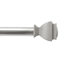 Better Homes & Gardens 43" -72" Rust-Proof Aluminum Shower Curtain Tension Rod with Square Finials