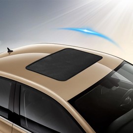 Rebvugr Car Sunroof Breathable Sun Shade, Car Window Screens for Camping, Sun Shade Magnetic Net, Automotive Essentials Accessories Quick Install Durable UV Sun Protection Cover Fit for Most Vehicles