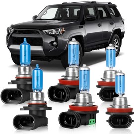OQSNCV Fit for Toyota 4Runner (2010-2022) Halogen Headlight Bulbs,9005 High Beam + H11 Low Beam+ H11 Fog Light Headlamp Replacement Bulbs Kit 100W 4200K 12V, Pack of 6