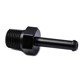 Coupling Plug Hose Nozzle Male Thread 1/8 NPT to Hose 4 mm 5 mm (3/16 Inch) Black Anodised Aluminium