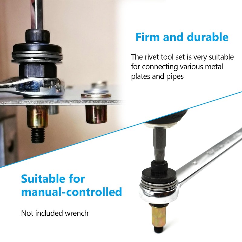 Set of 6 Rivet Nuts Rivets Set, Interchangeable Nut Parts,