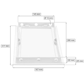 KOTARBAU® Inspection Door Inspection Flap 15 x 30 cm for Painting Snap Lock Inspection Door Access Door Maintenance Flap Service Flap Drywall Cleaning Flap Plastic White
