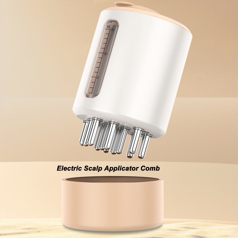 Electric Hair Massage Comb 15ml Capacity Vibration Scalp Applicator Comb