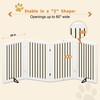 PUPETPO Freestanding Pet Gate for Dogs, Indoor Wooden Dog Gate