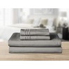 Elegant Comfort 4-Piece Solid Smart Sheet Set-Deep Pocket Fitted Sheet