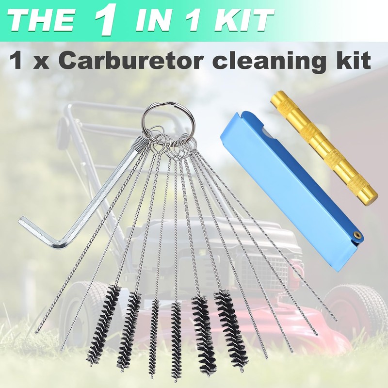 Adefol Cleaning Set for Carburettor, Cleaning Kit, 10 Cleaning Needles,