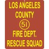 Emergency 51 1970's TV show nostalgic LARGE 12" x 15" metal fire department sign