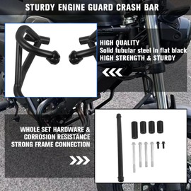 CHIFUN Engine Guard Highway Crash Bars for Eliminator 500/450/400 2023-2025, Eliminator 500 SE 2025 2024, Steel Motorcycle Frame Protection Bars Replacement for Kawasaki (Black)