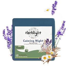 All-Natural Herbal Tea for Sleep & Stress Relief – Ashwagandha, Chamomile, Lavender & Licorice – Caffeine-Free, No Flavors, 2.6oz (75g), Tea Bags