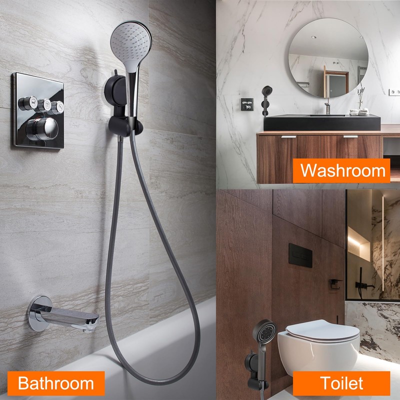 uxcell Shower Head Holder, Suction Cup Shower Head Holder, Handheld