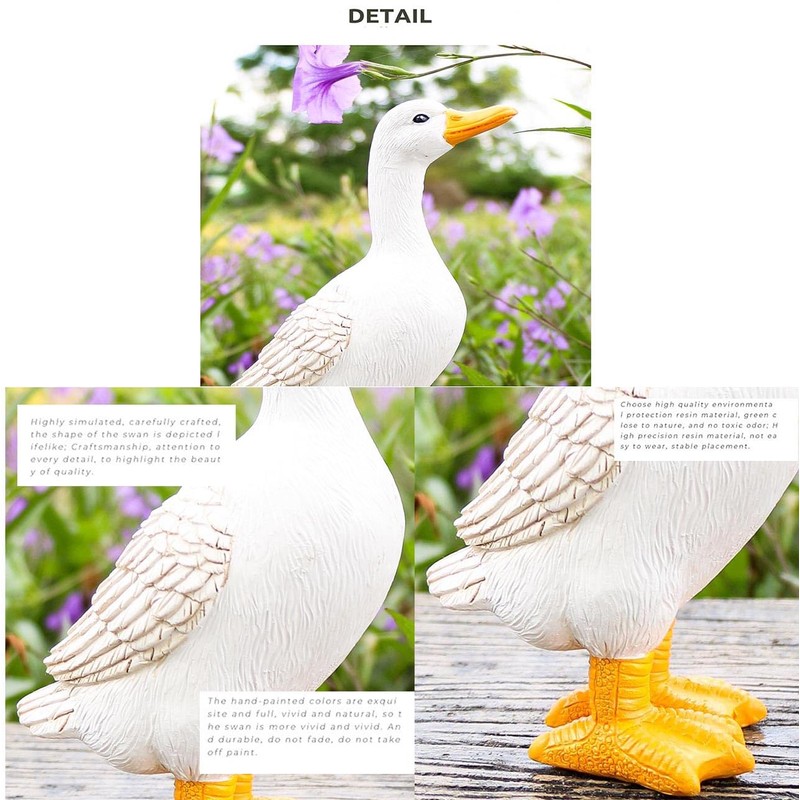 LALOCAPEYO 4 Pcs Duck Ornaments Simulation Absorbent Duck Ornaments Resin