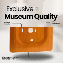 Hickory Wood Square Wall Plate for Ecobee Smart Thermostat Enhanced and Premium Cover Trim Backplate