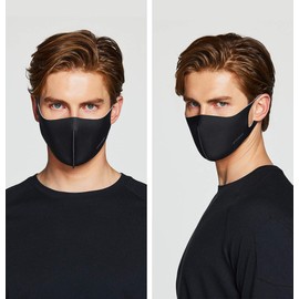 TSLA Men & Women's Copper Infused Face Mask, Washable Reusable Face Masks, UPF 50+ Sun Protection Lightweight Breathable Mask Medium tm- TM-MZM01-JPK_M