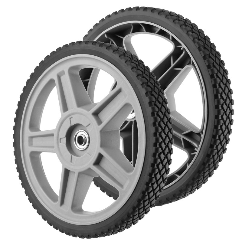 PINGEUI 2 Pack 12" x 1.75" Plastic Spoked Wheel, 1/2"