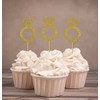 Darling Souvenir, Wedding Engagement Ring Cupcake Toppers, Party Dessert Decorations