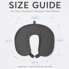 Cool Ice Silk Neck Pillow Cover, Double Snap, Fits U-Shaped