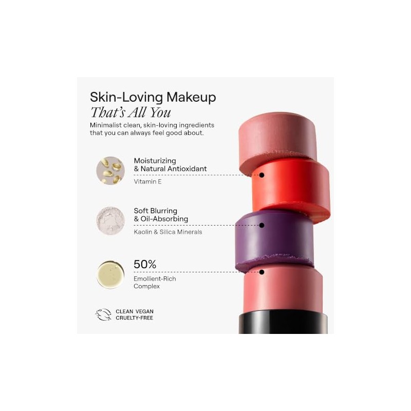NUDESTIX Nudies Blush Stick – 3-in-1 Cream Blush for Cheeks,