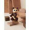 Spring Copenhagen Handmade Wooden Panda Figurine - Charming Decorative Artwork