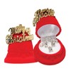 Miniature Nativity Metal Figures in Bell/Merry Box Christmas Decoration