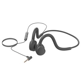 GZCRDZ - Auriculares con cable de 3,5 mm con conducción ósea y micrófono integrado, adecuados para teléfonos móviles, computadoras y altavoces