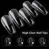 AddFavor 600pcs Coffin Nail Tips, Medium Coffin Gel X Nail