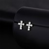 TRUMIUM Cross Earrings for Men Women 925 Sterling Silver Hypoallergenic