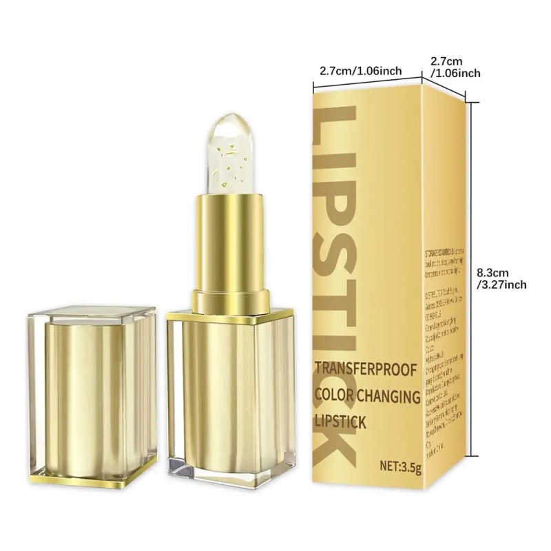 Lápiz Labial Que Cambia De Color, Hidratante, Con Brillo