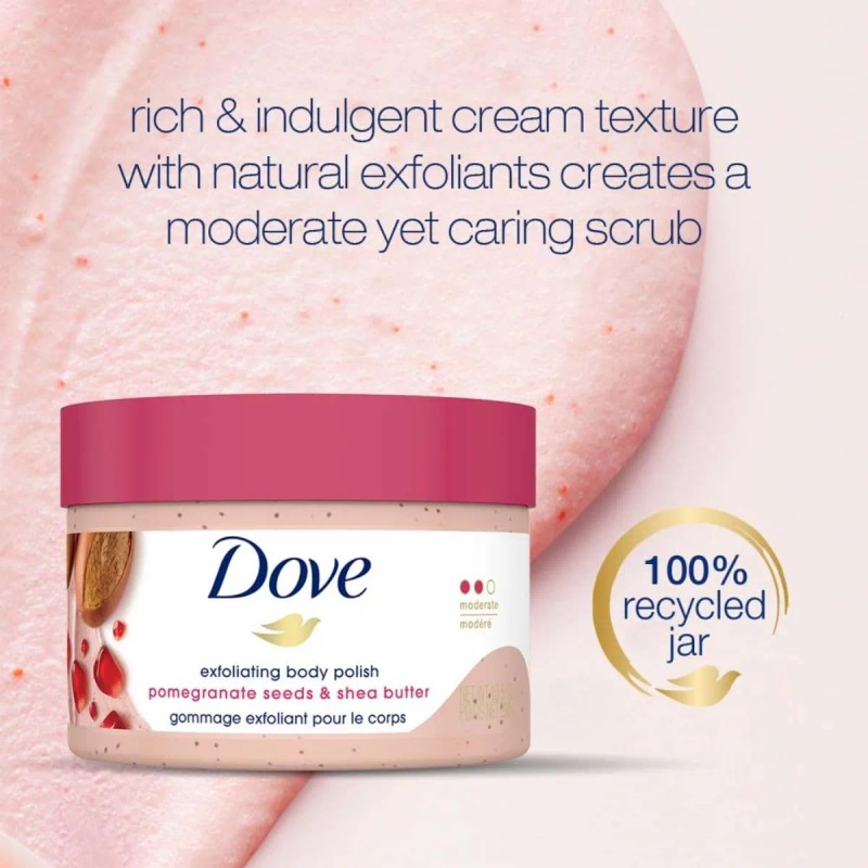 Dove Exfoliante De Granada Y Manteca De Karité Para Piel