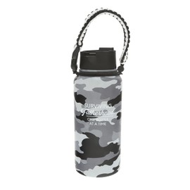 Pavilion - Surviving Fatherhood 32 oz. Stainless Steel Water Bottle, Reusable Leak Proof BPA-Free Flask for Sports, Camouflage Bottle, 1 Count, Gray