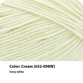 Lion Brand Yarn Wool-Ease Recycled Light Worsted-Weight Yarn for Knitting and Crochet, Cream, 1 Pack, Wool and Acrylic Blend Fiber Perfect for Scarves, Hats and Blankets, 196 Yards