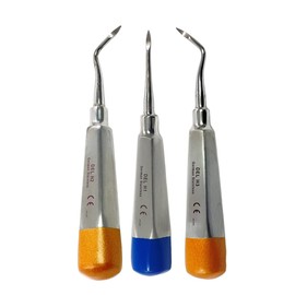 ArTlAb-Premium Dental Elevators Etracting Extraction Osteotome Periotome Luxating Elevator Apical Spade Cryer Proximator Elevator Oral Implant, Root Extraction (HEIDBRINK ROOT TIP Pick set of 3)