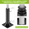 Dolibest Heavy Duty Deck Mount Umbrella Holder with Plastic Sleeve,