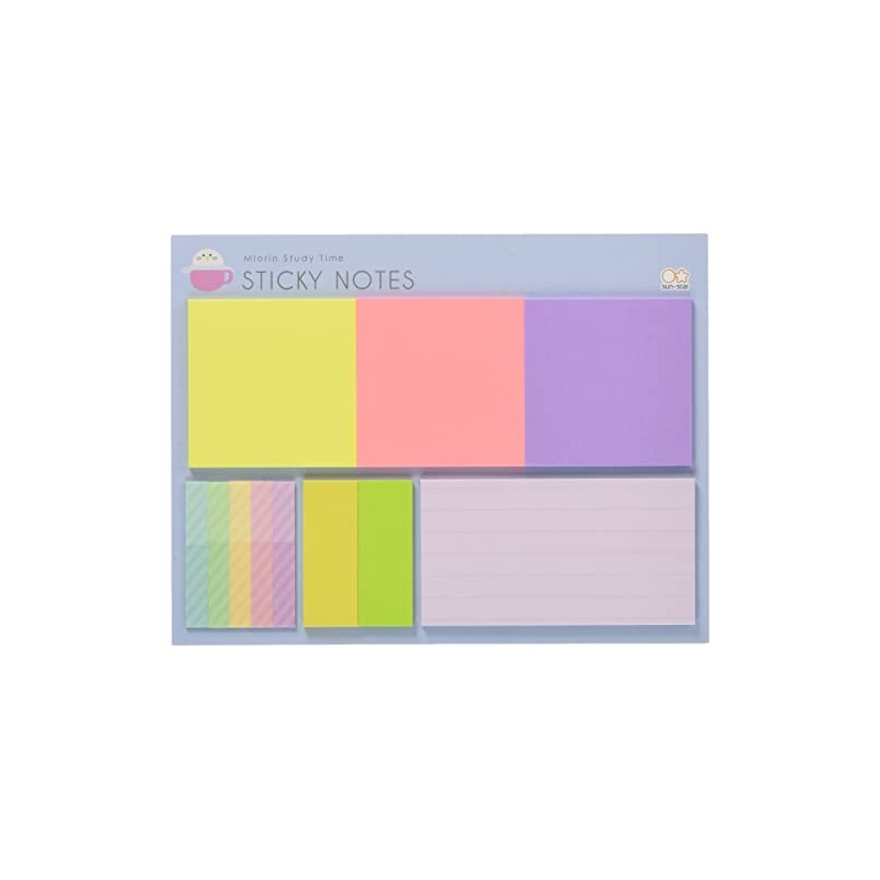 Sunstar Stationery S2834634 Sticky Note Set, Miorin, Study Time B