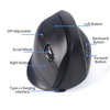 Ergonomic Mouse, Wireless Bluetooth Vertical Mouse, 1600 DPI Optical Tracking