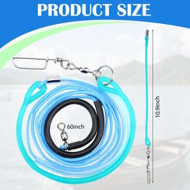 JolliLudo Downrigger Weight Snubber for Downrigger Boom with Snubber 60 Inch, Snubbers for Trolling, Fishing Down Rigger Parts Accessories, Saltwater Freshwater Trolling Fishing, Blue