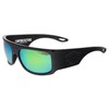 Floating Fletcher Polarized Sunglass (Shiny Black w Green Mirror Polarized