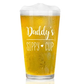 Joymaking Beerglass Gift, Step Dad Father’s Day Gifts, Daddy's Sippy Cup, Funny Father’s Day Gifts from Daughter Son, Dad Gifts for Birthday, Father’s Day Gifts 15oz