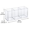 elysolpluv Portalápices de acrílico transparente con 3 compartimentos, ideal para