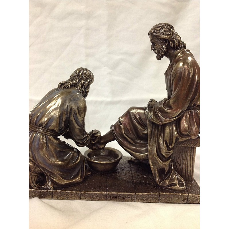 WU Unicorn Studios Jesus Washing His Disciple's Feet Statue Sculpture
