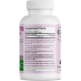 Bronson Ultra Biotin 10,000 Mcg Hair Skin and Nails Supplement, Non-GMO, 360 Vegetarian Capsules