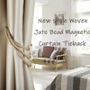 BEL AVENIR Magnetic Curtain Tiebacks, Jute Curtain Tie Backs for