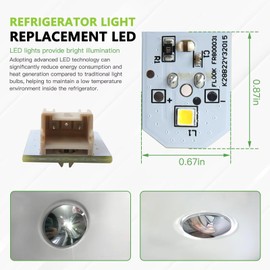 WELURE WR55X11132 5Pcs Refrigerator Light Replacement LED Compatible for GE Models GFE26GGKBBB GFE26GGKBWW GFE26GMHBES GFE26GMHCES, No-Include Plastic Cover